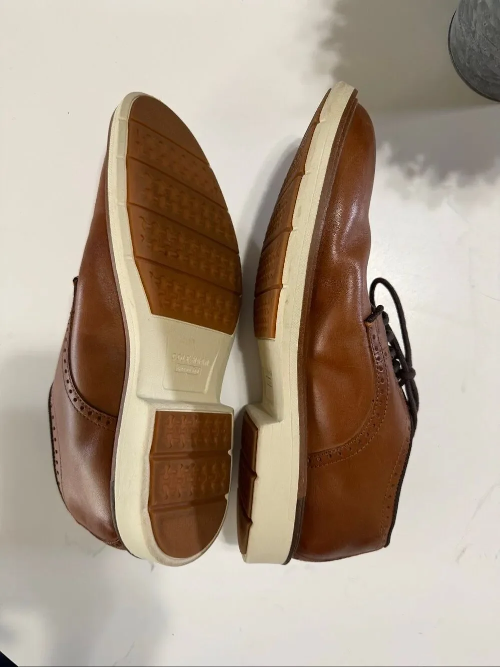 Cole Haan Grand Series Lace Up Oxford Loafer Brown Leather Office Prep Size 10.5